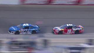 Kyle Busch and Kyle Larson beat and bang to the finish [upl. by Cone]