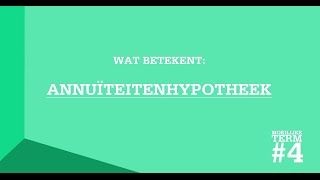 Annuiteitenhypotheek moeilijke hypotheekterm 4 [upl. by Nasah317]