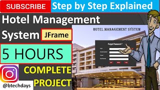 Hotel Management System in java JFrame Netbeans Mysql Database Complete Project step by step [upl. by Ehgit]