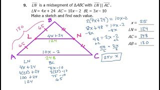 Day 04 HW 6 to 9 Angle Bisectors Midpoints and Midsegments [upl. by Hamitaf]