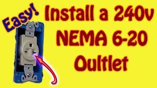 How to Wire a 240 Volt 220 Outlet for an Air Compressor  NEMA 620  122 Wire  20 AMP Breaker [upl. by Seidnac]