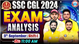 SSC CGL Analysis 2024  SSC CGL Question Paper 2024  9 Sep 1st Shift Exam  SSC CGL Paper Solution [upl. by Samantha843]