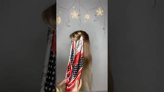 Hair style with mini scarf🐣✅🔥 hair hairtutorial hairstyles tutorial scarf shorts hairstyle [upl. by Narton303]