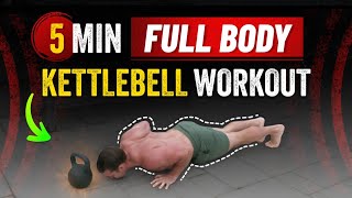 5 Minute Single Kettlebell Workout Hits FULL Body  Coach MANdler [upl. by Ayoted]