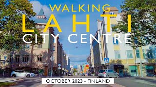 Lahti Walk City Centre October 2023 Finland 4K slowtv [upl. by Dich391]