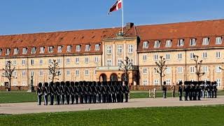 Royal Danish Lifeguards on Parade Ground in Copenhagen at Rosenborg Castle [upl. by Vacuva]