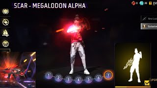 EVO SCAR MEGALODON ALPHA FINALLY MAX  FREE FIRE NEW EVO GUN  NEW LUCK ROYALE [upl. by Bandeen]