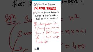 how to find sum of first 20 odd and even number [upl. by Alben]