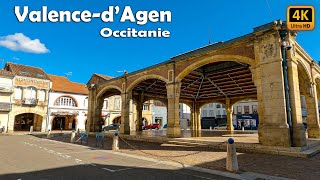 🇫🇷 Valence dAgen 🏡 Beautiful Bastide Town Occitanie France Amazing Walking Tour 4K60 fps [upl. by Runck604]