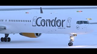 Thomas Cook Condor Boeing 757300 Landing at Rovaniemi Airport [upl. by Emelita]