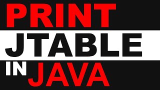 Java SWING 25  How to Print JTable in Java Netbeans IDE  Java Code [upl. by Shaylyn]