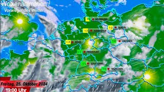 Wettervorhersage für morgen und der kommenden 3 Tage von Mittwoch 2210 bis Samstag 26102024 [upl. by Fax265]