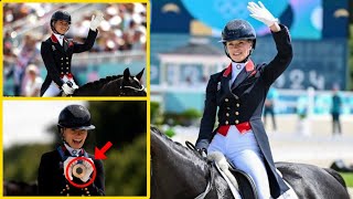 GB’s Lottie Fry wins second Olympics dressage bronze in individual freestyle [upl. by Pence]