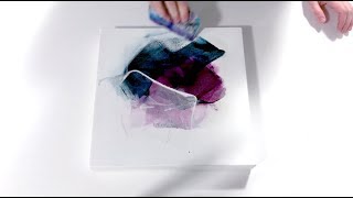 Abstract Painting Techniques using Acrylics amp Catalyst Wedge Timelapse Demonstration [upl. by Kimmy]