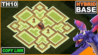 NEW TH10 HYBRIDTROPHY Base 2024 Copy Link  Clash of Clans [upl. by Giuditta]