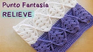 Como tejer punto crochet fantasia en relieve [upl. by Brag387]