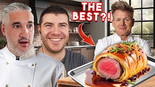 Italian Chef amp Chef James React to Gordon Ramsays Legendary Beef Wellington [upl. by Verina]