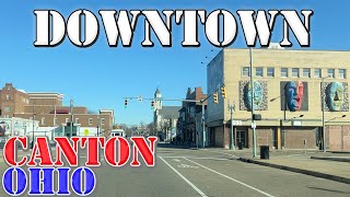 Canton  Ohio  4K Downtown Drive [upl. by Nidnerb72]