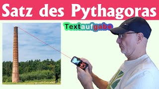 Satz des Pythagoras  Textaufgaben – Schornstein [upl. by Platto953]