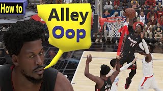 nba 2k23 how to alley oop [upl. by Aita656]