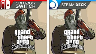 GTA San Andreas  Definitive Edition  Nintendo Switch vs Steam Deck FPS Loading Time Screen [upl. by Navinod75]