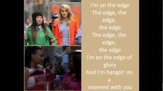 glee  the edge of glory lyrics [upl. by Oflodor]