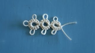 Needle Tatting  Split Rings SR in Needle Tatting by RustiKate [upl. by Dygal392]