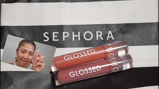 Sephora GLOSSED Lipgloss Review 👄👄👄 [upl. by Lilhak]