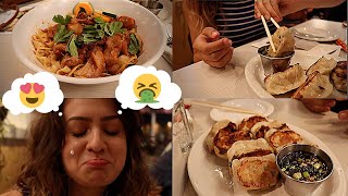 VLOG TRYING BLUE KOI NOODLES AND DUMPLINGS [upl. by Elita]