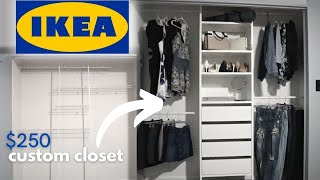 Ikea Closet Makeover  Aurdal Series Custom Closet DIY [upl. by Moselle]