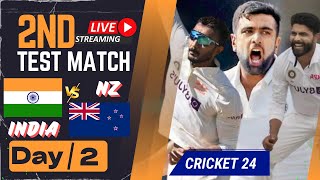 India vs New Zealand 2nd Test Match Cricket 24  Get The Wickets  IM CricTalk GamePlays [upl. by Saile]