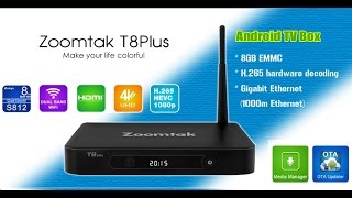 Zoomtak T8 plus Amlogic S812 Android TV Box with Kodi 152 [upl. by Kirkpatrick]