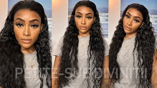 NATURAL LOOKING 13X4 LACE FRONT LOOSE DEEP WAVE WIG INSTALL ft ISEE HAIR  PETITESUE DIVINITII [upl. by Euqininod]