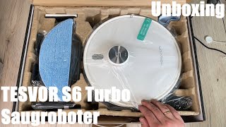 TESVOR S6 Turbo Saugroboter 2in1 StaubsaugerWischroboter Lasernavigation LIDAR 4000PA Unboxing [upl. by Deacon]