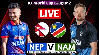 NEPAL VS NAMIBIA WORLD CUP LEAGUE 2 2024 MATCH LIVE  NEP VS NAM LEAGUE 2 LIVE MATCH [upl. by Tnairb653]