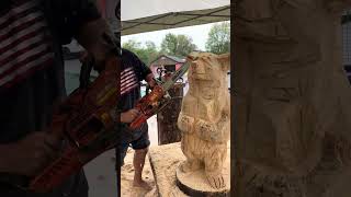 Chainsaw Carving live at Soergel Orchards [upl. by Norel219]