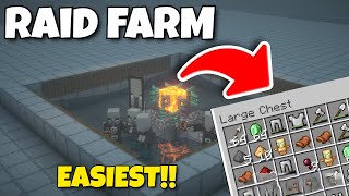 Minecraft Easiest Raid Farm 120  Insane Loot [upl. by Euhsoj123]