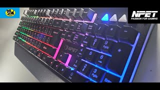 NPET K510 BLACK Gaming Keyboard Wired LED Backlit Computer Keyboard Ergonomic Best under 20 [upl. by Sedecrem988]