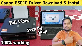 Canon G3010 Driver Download and install  Step By Step 100 working 2023 in hindi [upl. by Amolap]