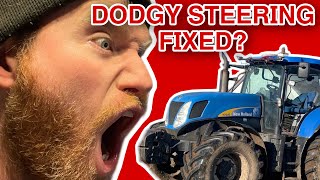 Replacing STEERING RAMS T7220 New Holland  Steering Problem Resolved [upl. by Tallbott472]