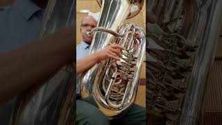 Das Abzeichen Militärmarsch  Miraphone Kaisertuba 497 Hagen  Soundcheck  Bass Solo ytshort [upl. by Lauralee]