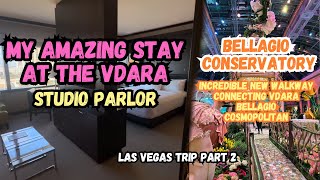 Vdara Studio Parlor Room  New Walkway To Bellagio amp Conservatory  Las Vegas Trip Part 2 [upl. by Acined528]