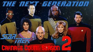 The Next Generation Season 2 Carnage Count  A Star Trek Compilation [upl. by Annia813]