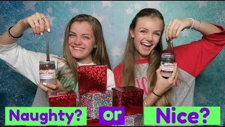 Naughty or Nice Slime Challenge  Jacy and Kacy [upl. by Aimet]