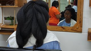 Protective hairstyle on long natural hair [upl. by Scottie]