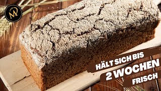 Kommissbrot  Roggenvollkorn Brot mit langer Haltbarkeit  das Not Brot des Soldaten [upl. by Anyahs]