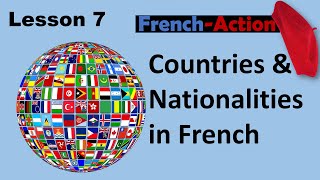 COUNTRIES AND NATIONALITIES IN FRENCH LESSON 7 with Jenny at your fingertips [upl. by Valenba907]