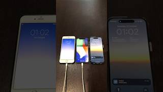 iPhone 6 Plus on iOS 9 vs iPhone X on iOS 14 vs iPhone 15 Pro on iOS 17 boot up test shorts iphone [upl. by Aymer]