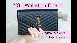 YSL Wallet on Chain  Review amp What Fits Inside [upl. by Xad]