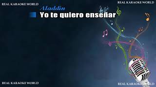 Karaoke un mundo ideal Aladdin [upl. by Ennasil]